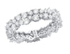 Crislu Jewelry CRISLU Cluster Small Eternity Ring Finished in Pure Platinum - Size 7