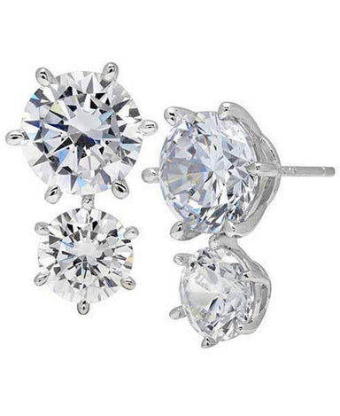 Crislu Jewelry CRISLU Double Brilliant Stud