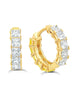 Crislu Jewelry Crislu Duo Hoops finished in 18KT Gold - 13 mm with Canary and Clear Stones