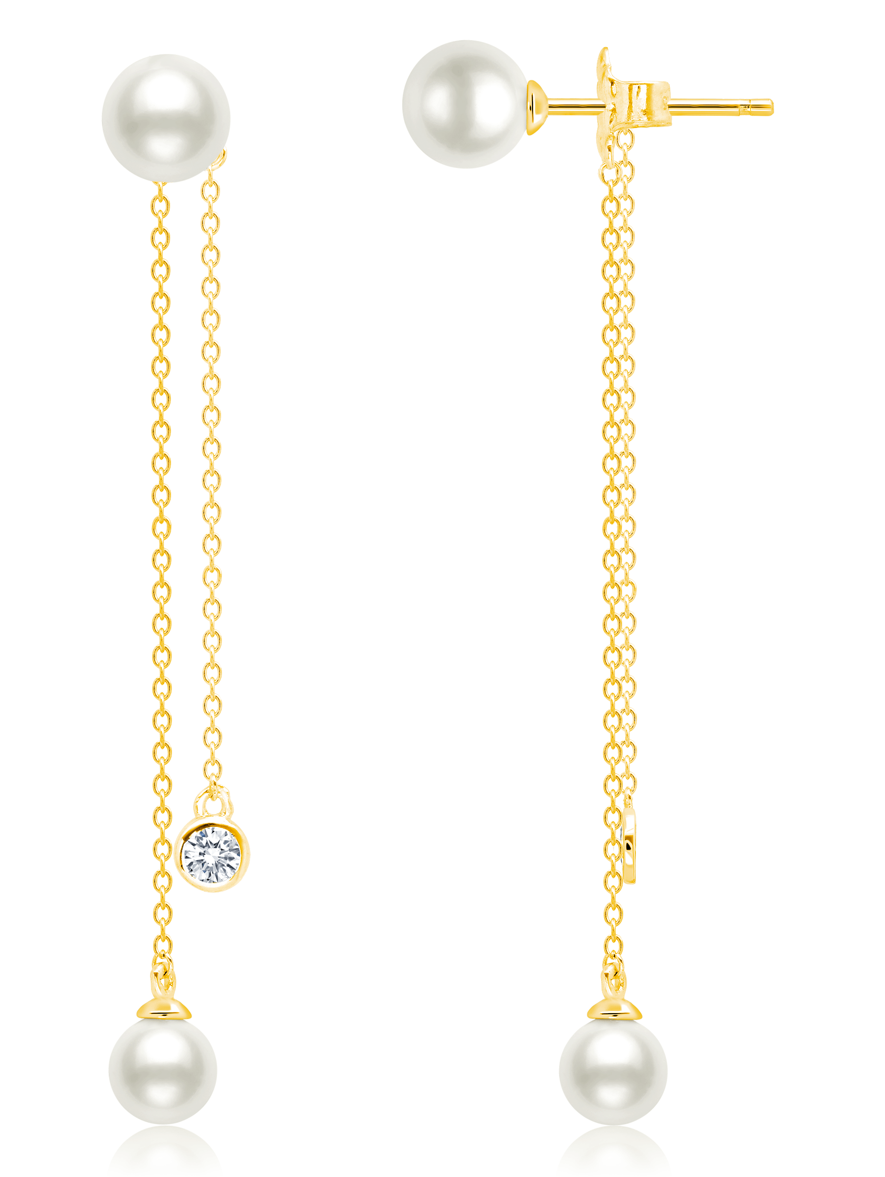 14K Gold Earrings 2023 Collection, 8mm Polished Ball Stud Earrings –  Diamond Origin