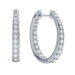 Crislu Jewelry CRISLU Hinge Hoop 1.5 Carat Earrings Finished in Pure Platinum