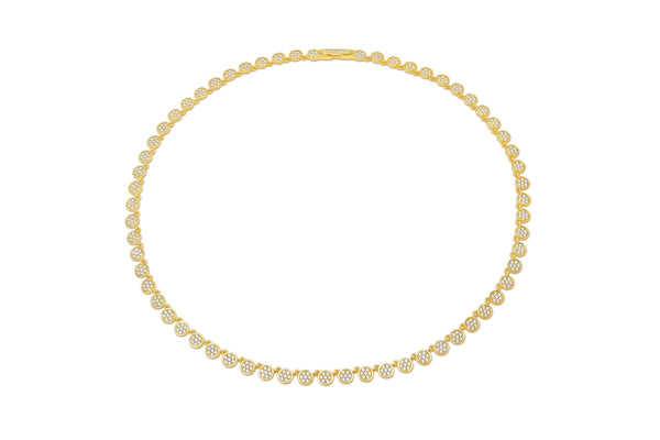Crislu Jewelry CRISLU Infinity Tennis Necklace finished in 18KT Gold
