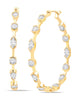 Crislu Jewelry Crislu Lavish Cubic Zirconia Hoop Earrings Finished in 18kt Gold