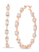 Crislu Jewelry Crislu Lavish Cubic Zirconia Hoop Earrings Finished in 18kt Rose Gold