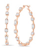 Crislu Jewelry Crislu Lavish Cubic Zirconia Hoop Earrings Finished in 18kt Rose Gold