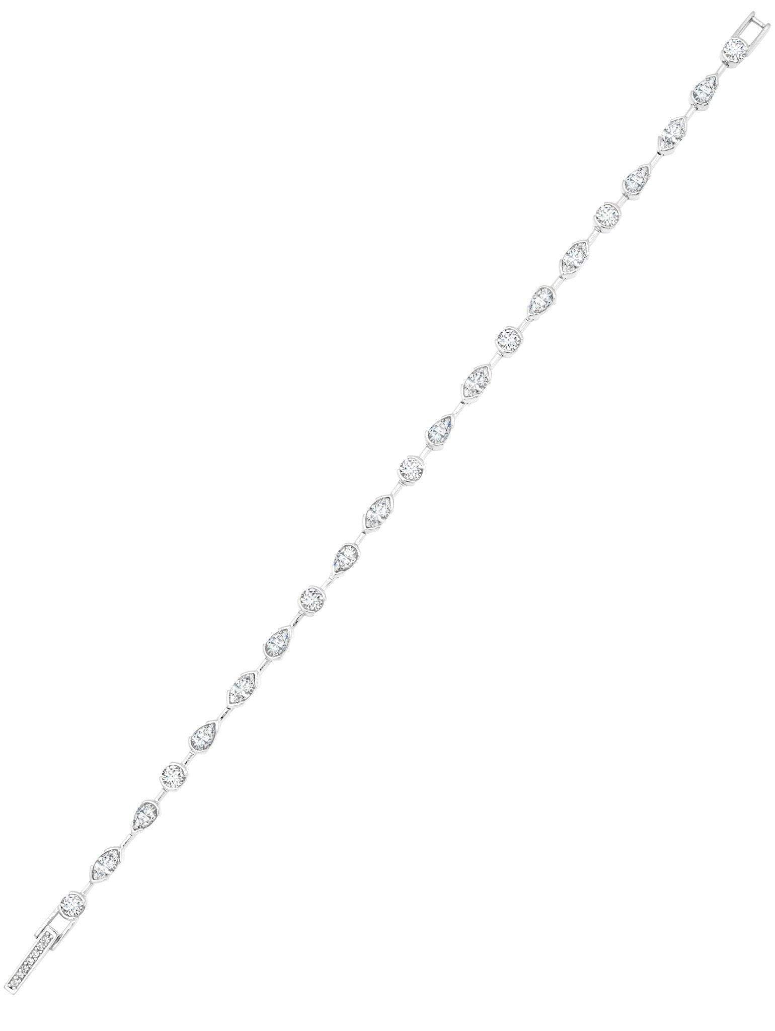 Crislu Jewelry Crislu Lavish Cubic Zirconia Tennis Bracelet Finished in Pure Platinum