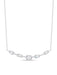Crislu Jewelry Crislu Lavish Split Bezel CZ Necklace Finished in Pure Platinum