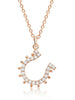 Crislu Jewelry Crislu Motif Horseshoe Pendant Necklace finished in 18kt Rose Gold