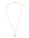 Crislu Jewelry Crislu Motif Peace Sign Pendant Necklace finished in 18kt Rose Gold