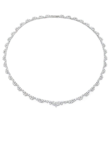 Crislu Jewelry CRISLU Multi Cluster Tennis Necklace