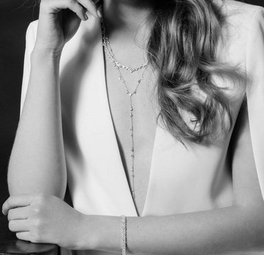 Crislu Jewelry CRISLU Multi Cluster Tennis Necklace