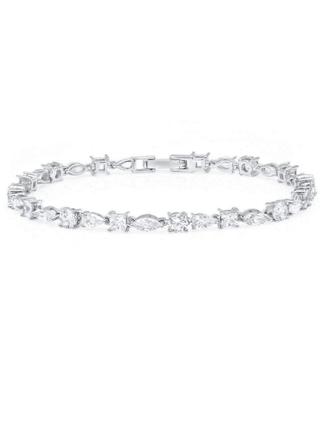 Baguette Diamond Tennis Bracelet, 14K White Gold, GH SI1 Diamonds For Sale  at 1stDibs | crislu tennis bracelet