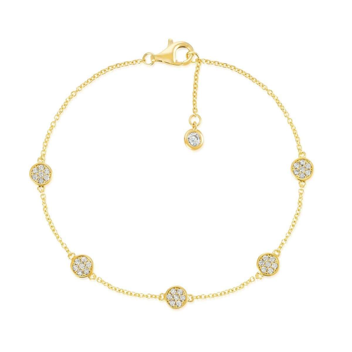 Crislu Jewelry CRISLU Multi Sugar Drop Bracelet finished in 18KT Gold
