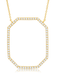 Crislu Jewelry Crislu Open Octagon Pave Necklace In 18KT Yellow Gold