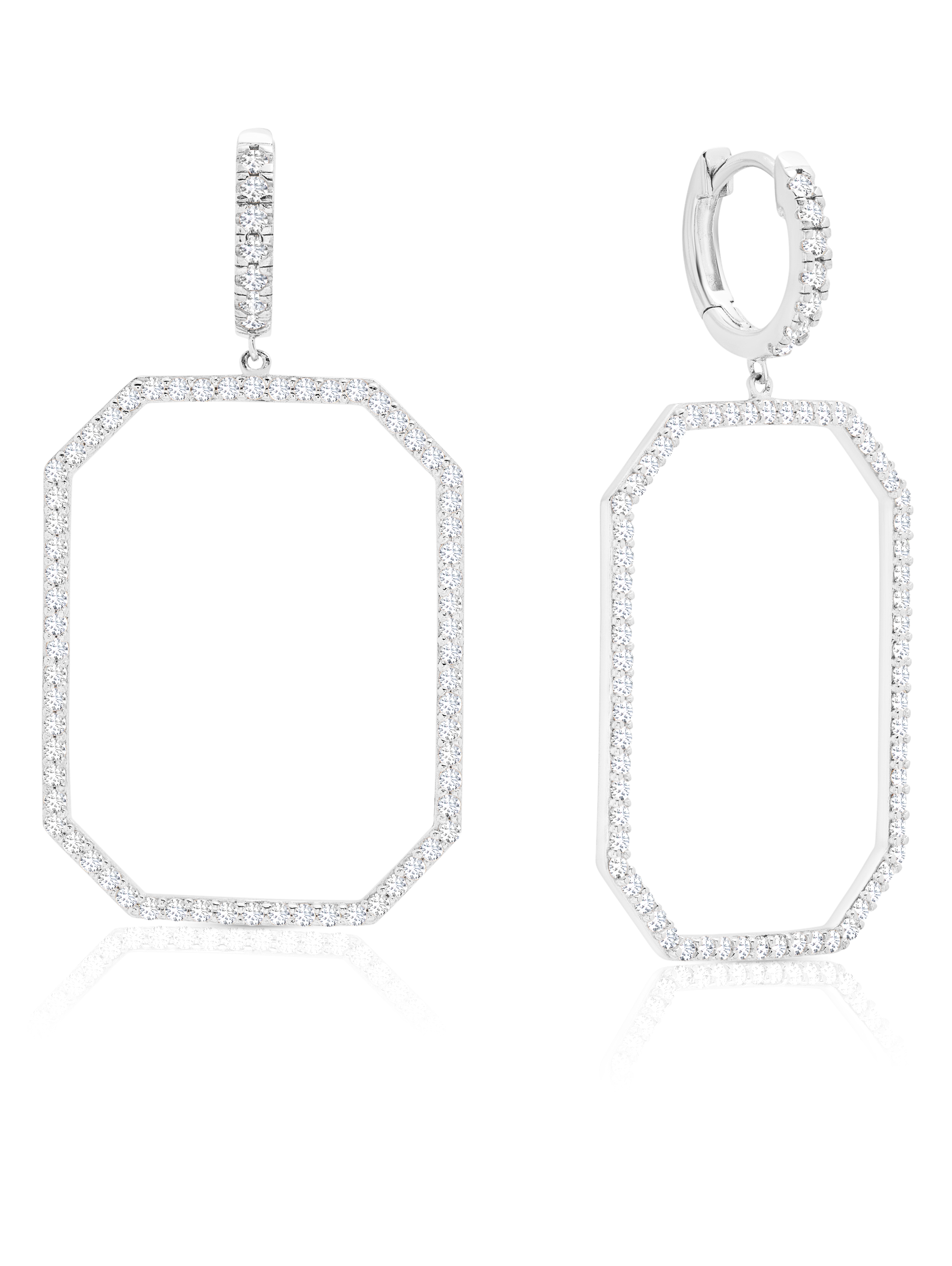 Pure platinum hoop earrings top