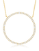 Crislu Jewelry Crislu Open Pave Circle Necklace In 18KT Yellow Gold