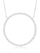 Crislu Jewelry Crislu Open Pave Circle Necklace In Pure Platinum