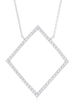 Crislu Jewelry Crislu Open Pave Diamond Necklace In Pure Platinum