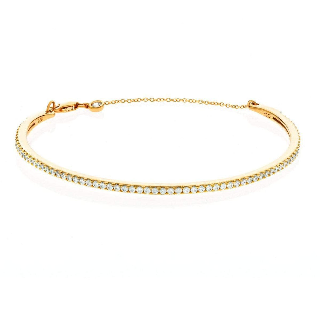 CRISLU Pave Chain Bangle Finished in 18KT Gold — ShopTheAddison