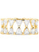 Crislu Jewelry Crislu Posh Trillion Cubic Zirconia Eternity Ring Finished in 18kt Gold Size 6