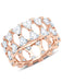 Crislu Jewelry Crislu Posh Trillion Cubic Zirconia Eternity Ring Finished in 18kt Rose Gold Size 6