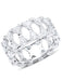 Crislu Jewelry Crislu Posh Trillion Cubic Zirconia Eternity Ring Finished in Pure Platinum Size 7
