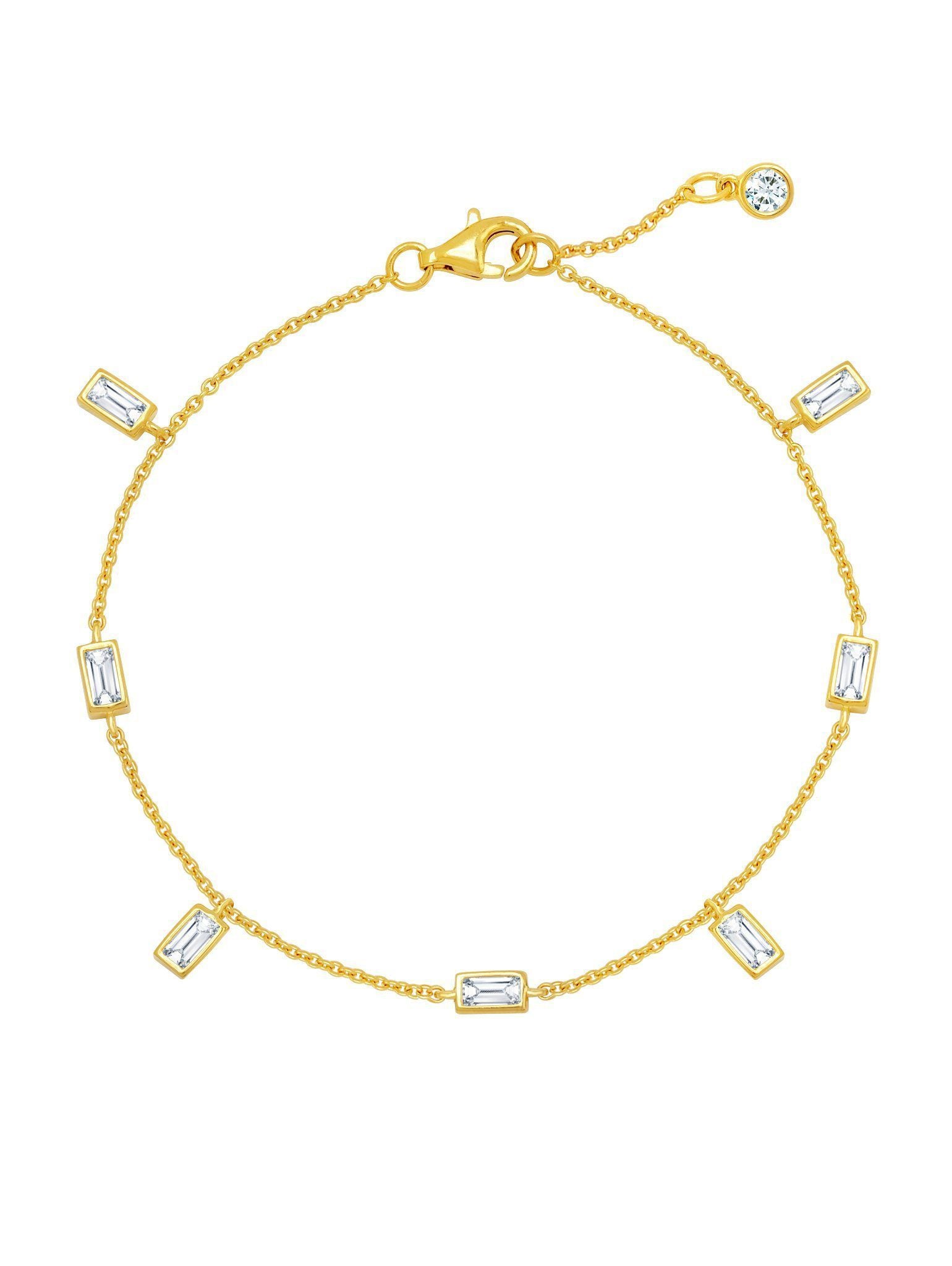 Crislu Jewelry Crislu Prism Baguette Bracelet finished in 18KT Gold