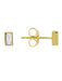 Crislu Jewelry Crislu Prism Baguette Stud Earrings finished in 18KT Gold
