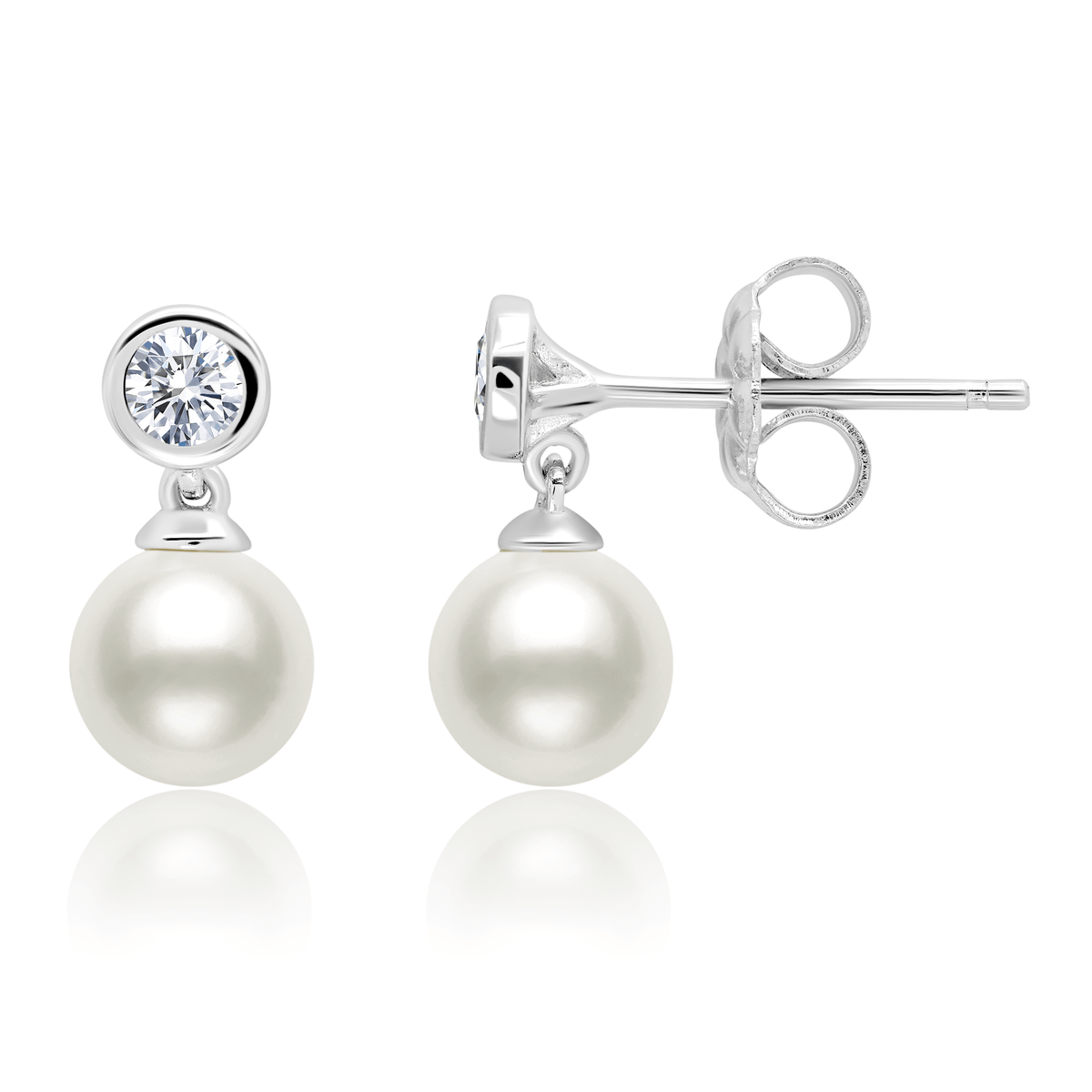 Solid online platinum earrings