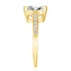 Crislu Jewelry CRISLU Radiant Cushion Cut Ring finished in 18KT Gold - Size 7