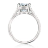 Crislu Jewelry CRISLU Radiant Cushion Cut Ring finished in Pure Platinum - Size 8