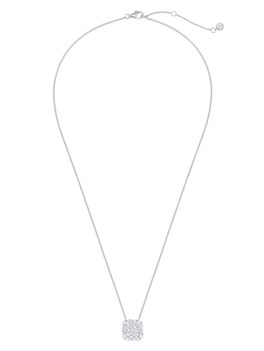 Crislu Jewelry Crislu Round Glisten Necklace finished in Pure Platinum