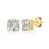 Crislu Jewelry CRISLU Royal Asscher Cut 4.10 CTTW Earrings Finished in 18KT Gold