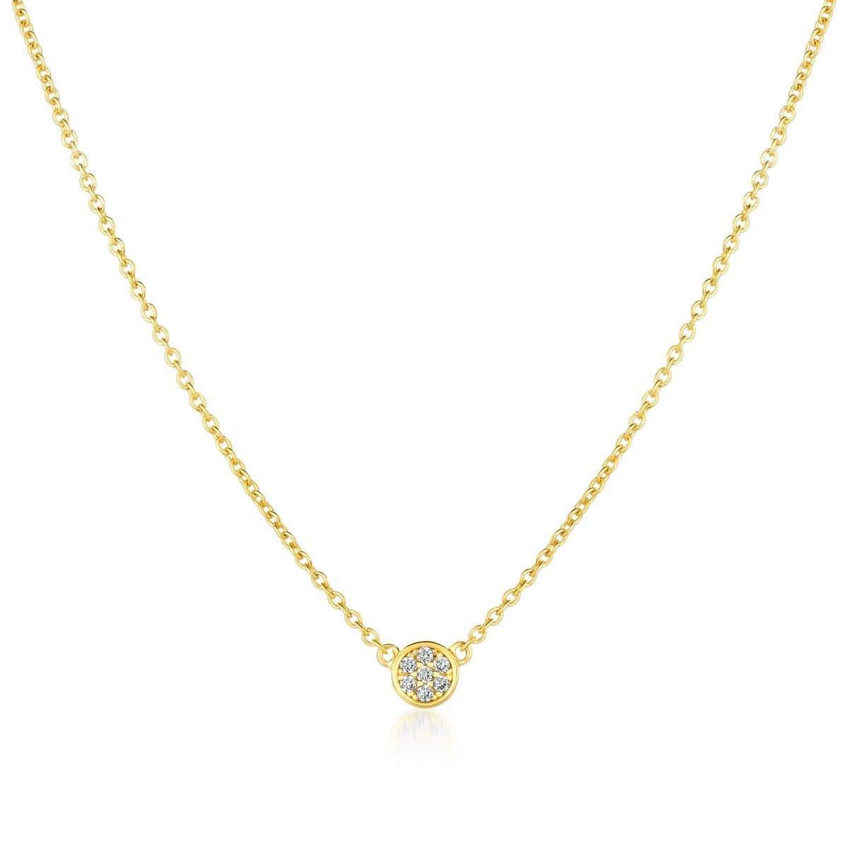 Crislu Jewelry CRISLU Single Sugar Drop Necklace finished in 18KT Gold