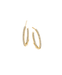 Crislu Jewelry Crislu Small Pave Open Ended Hoop Earrings Finished in 18kt Yellow Gold