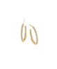 Crislu Jewelry Crislu Small Pave Open Ended Hoop Earrings Finished in 18kt Yellow Gold
