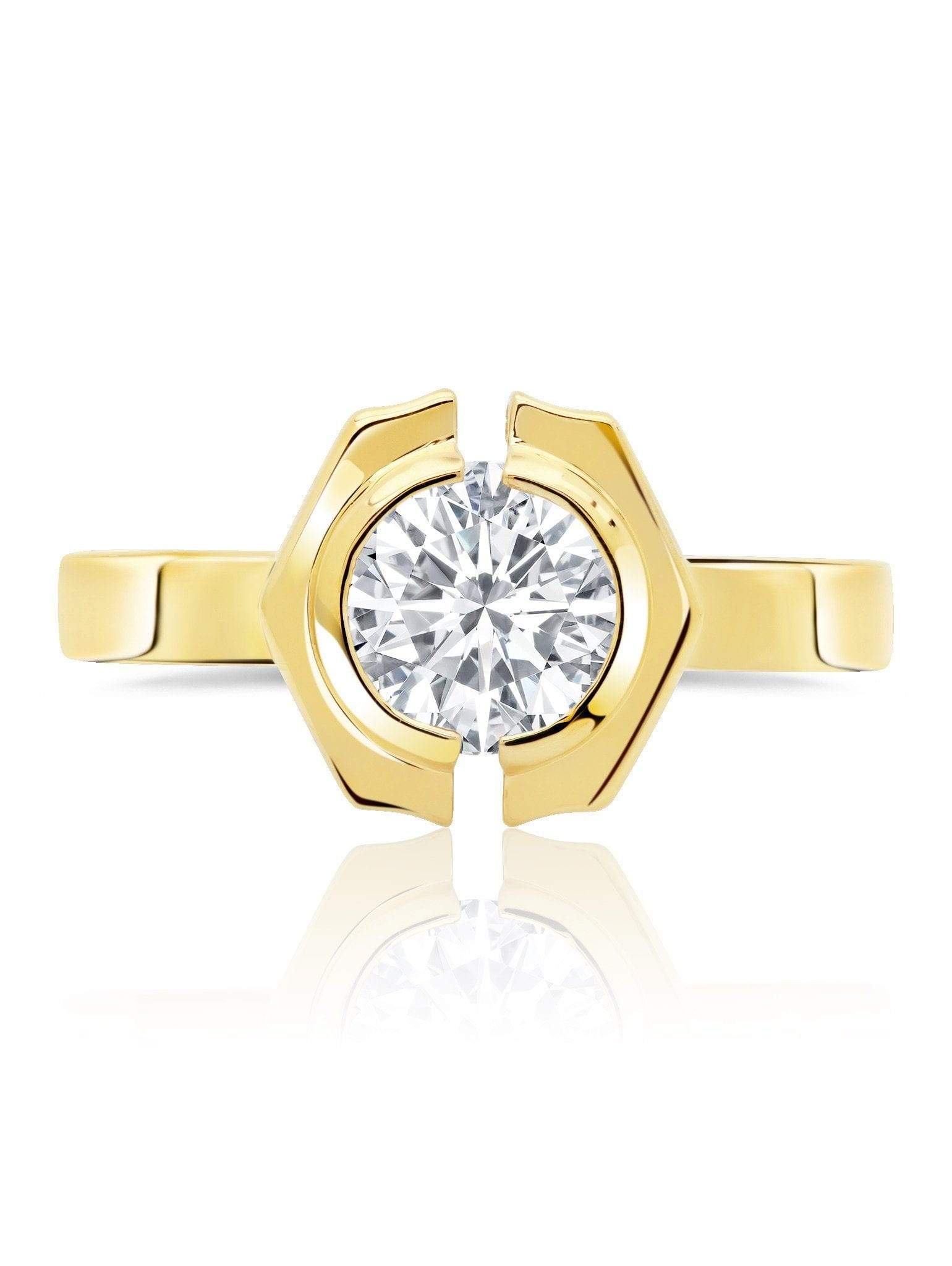 Crislu Jewelry Crislu Solara Ring finished in 18kt Gold Size 7
