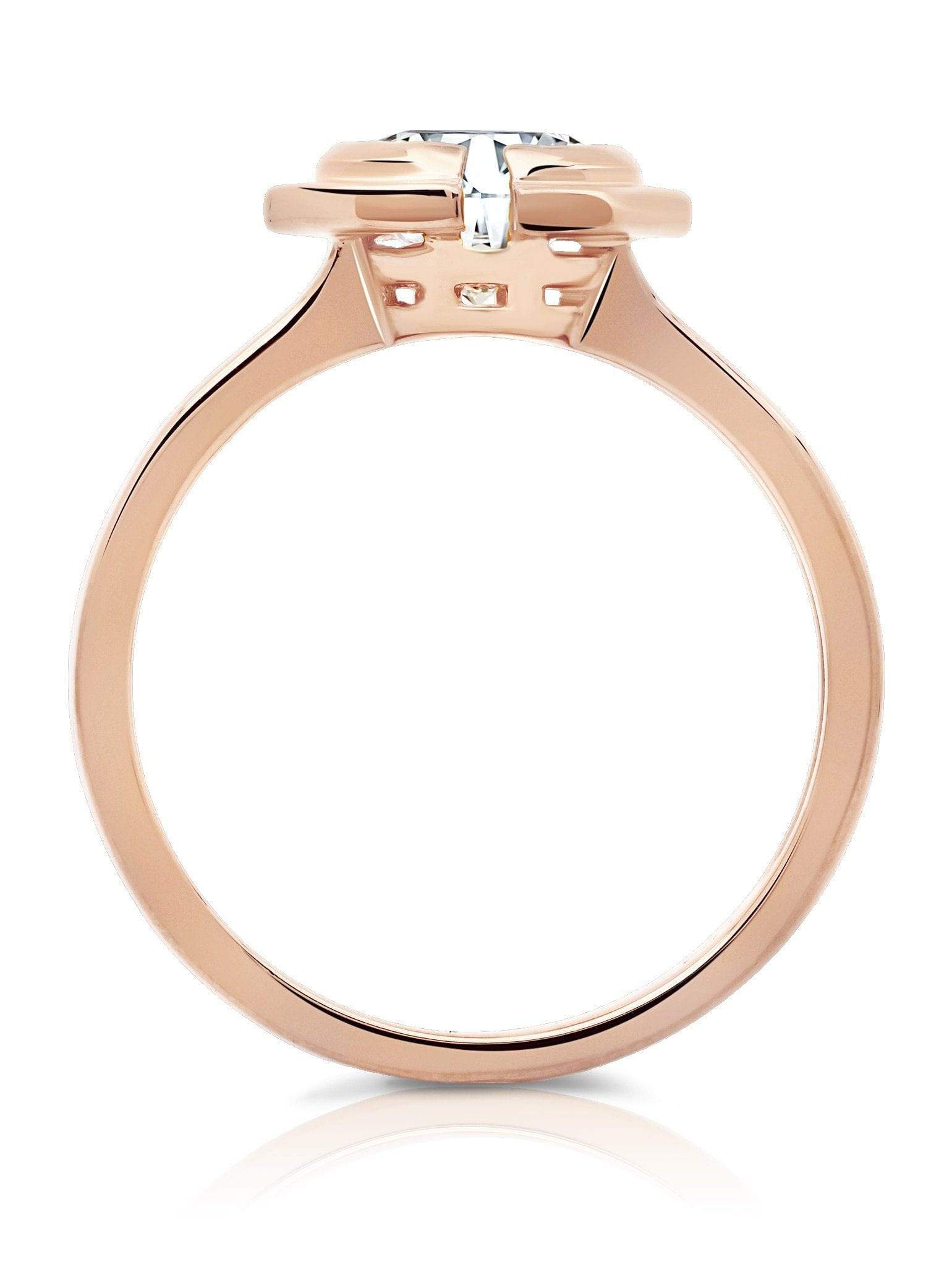 Crislu Jewelry Crislu Solara Ring finished in 18kt Rose Gold Size 6