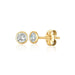 Crislu Jewelry CRISLU Solitaire Bezel Set Earrings 1.00 Carat Finished in 18KT Gold