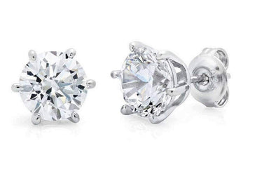Crislu Jewelry CRISLU Solitaire Brilliant 4.00 Carat Earrings - 6 prong