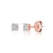 Crislu Jewelry CRISLU Solitaire Brilliant Earrings 0.50 Carat Finished in 18KT Rose Gold