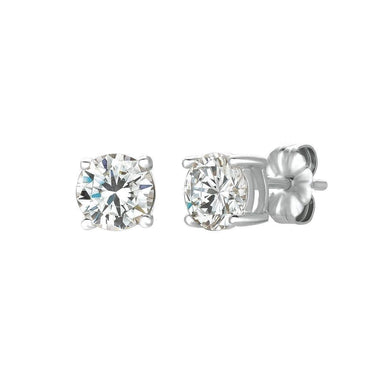 Crislu Jewelry CRISLU Solitaire Brilliant Earrings 1.50 Carat Finished in Pure Platinum