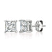 Crislu Jewelry CRISLU Solitaire Princess Earrings 3.00 Carat Finished in Pure Platinum