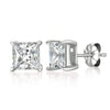 Crislu Jewelry CRISLU Solitaire Princess Earrings 4.00 Carat Finished in Pure Platinum