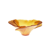 Daum Art Glass Daum Crystal Amber Bowl Ginkgo