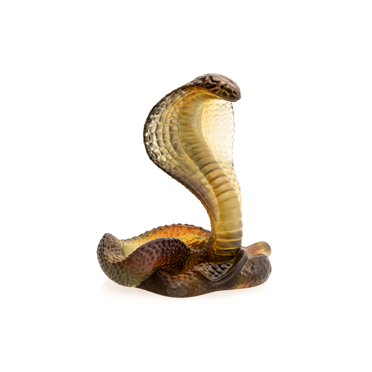 Daum Art Glass Daum Crystal Amber Grey Naja