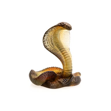 Daum Art Glass Daum Crystal Amber Grey Naja