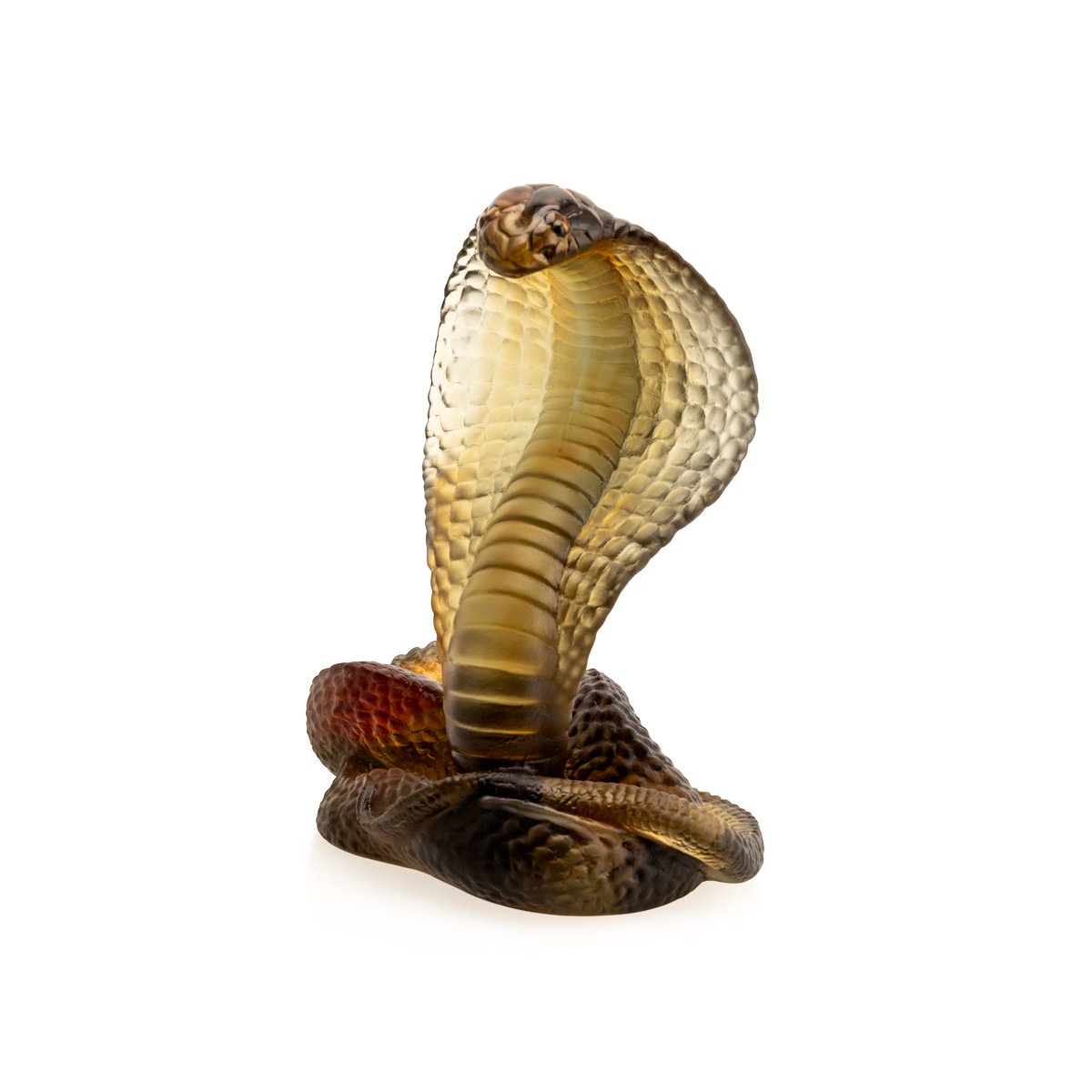 Daum Art Glass Daum Crystal Amber Grey Naja
