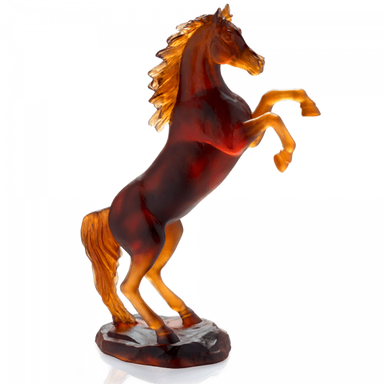 Daum Art Glass Daum Crystal Amber Spirited Horse 500 Ex