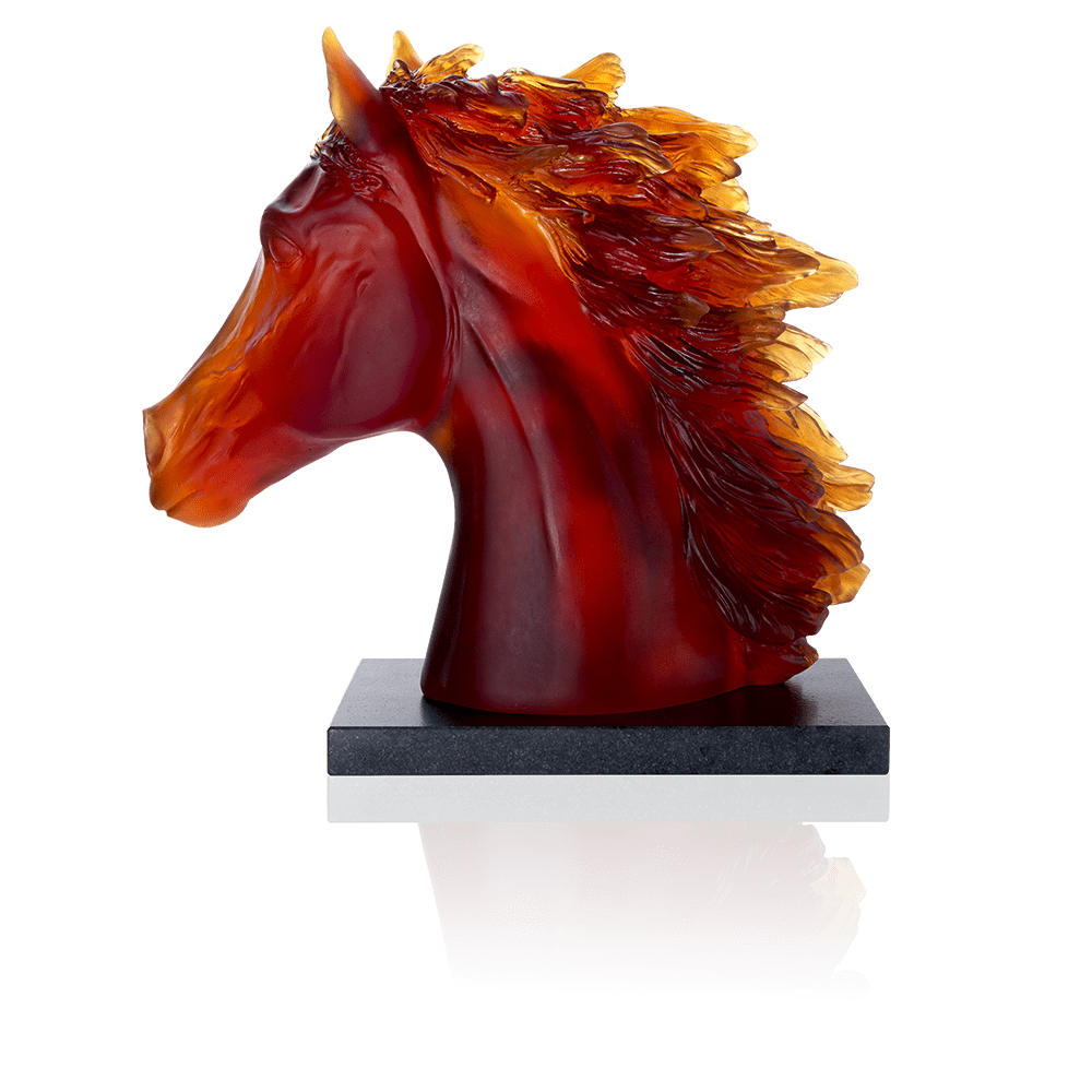 Daum Crystal Arabian Horse Head
